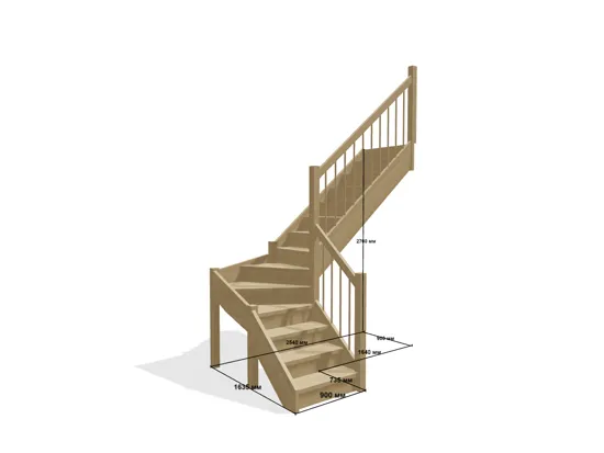L-shaped staircase
