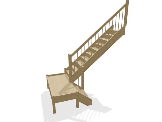 U-shaped staircase